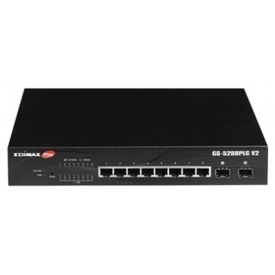 Edimax PRO GS-5208PLG V2 Switch 10xGB PoE+ (2xSFP) en Huesoi